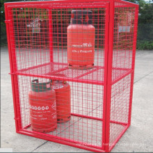 poudre enduite de stockage de cage de sécurité de maille de bouteille de gaz de 12 x 19kg